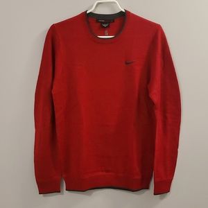 NEW Nike Tiger Woods Collection Red Wool Blend Crewneck Sweater S